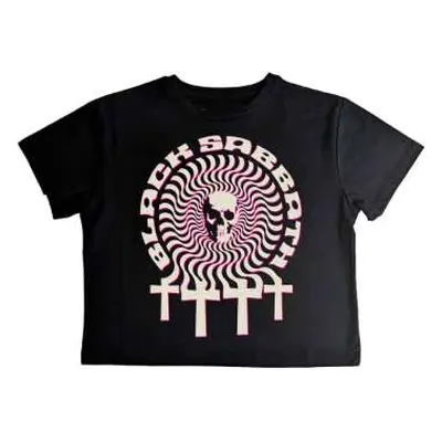 Black Sabbath Ladies Crop Top: Hypnotic Skull (large) L