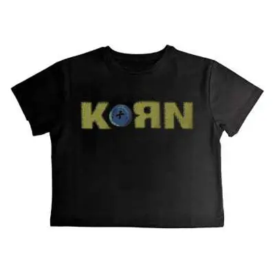 Korn Ladies Crop Top: Doll Issues (back Print) (x-small) XS