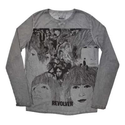 The Beatles Unisex Sweatshirt: Revolver Stone Wash (large) L