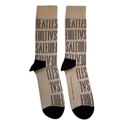 The Beatles Ankle Socks: For Sale Text Outlines Repeat