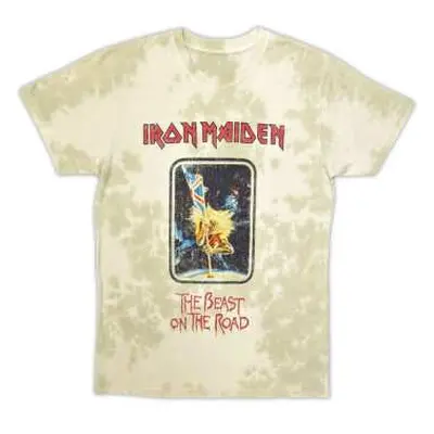 Iron Maiden Unisex T-shirt: Beast On The Road (wash Collection) (x-large) XL