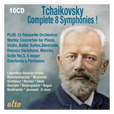 10CD Peter Iljitsch Tschaikowsky: Tschaikowsky-collection (complete 8 Symphonies!)