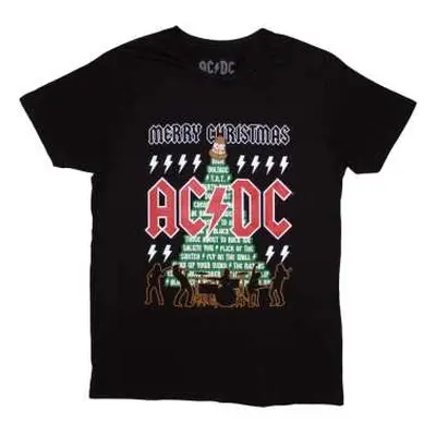 Ac/dc Unisex T-shirt: Merry Christmas (x-large) XL