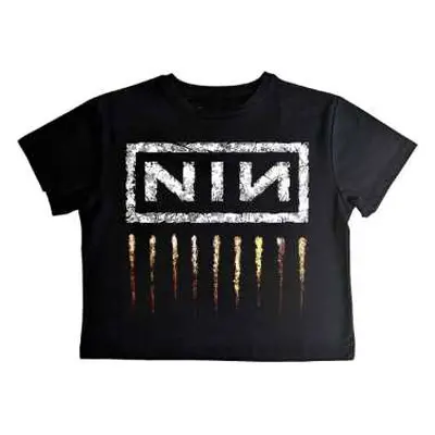 Nine Inch Nails Ladies Crop Top: Downward Spiral (small) S