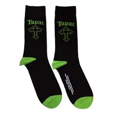 Tupac Unisex Ankle Socks: Green Cross