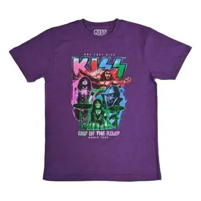 Kiss Unisex T-shirt: End Of The Road Colour Pop (back Print) (x-large) XL