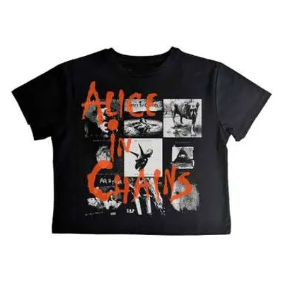 Alice In Chains Ladies Crop Top: Albums Montage (medium) M