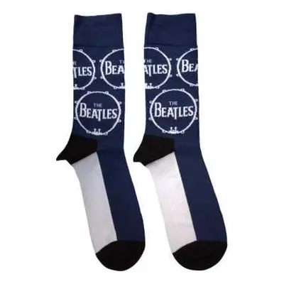 The Beatles Unisex Ankle Socks: Drum Logo Repeat