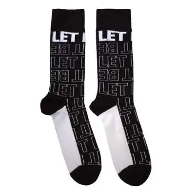 The Beatles Unisex Ankle Socks: Let It Be Text Outlines Repeat