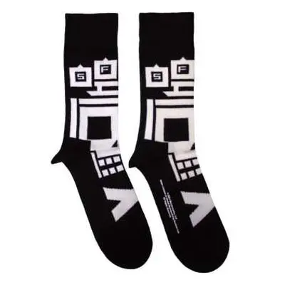 Five Finger Death Punch Unisex Ankle Socks: Pixeled Skull