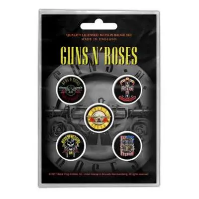 Guns N' Roses Button Badge Pack: Bullet Logo