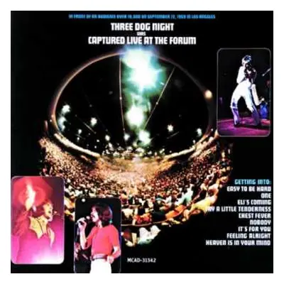 CD Three Dog Night: Captured Live At The Forum