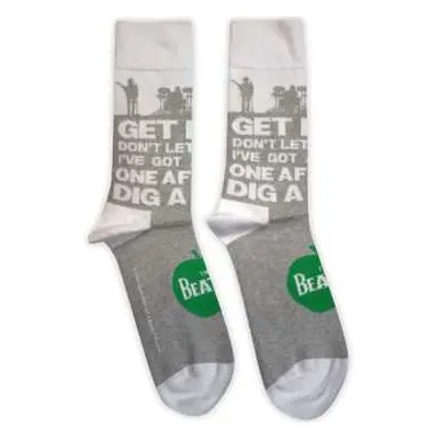 The Beatles Unisex Ankle Socks: Rooftop Silhouettes & Apple