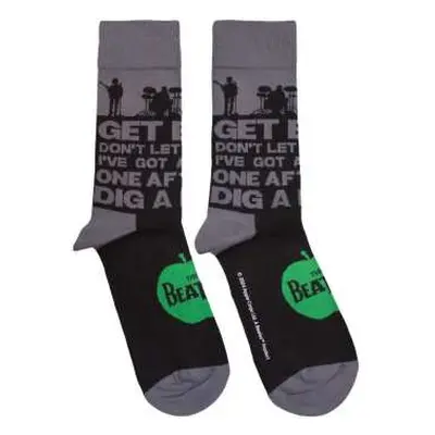 The Beatles Unisex Ankle Socks: Rooftop Silhouettes & Apple