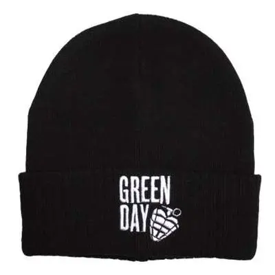 Green Day Unisex Beanie Hat: Stacked Logo & Grenade