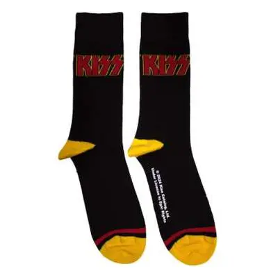 Kiss Unisex Ankle Socks: Red Logo Single Stripe