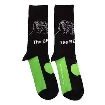 The Beatles Unisex Ankle Socks: White Album Faces Outlines & Apple