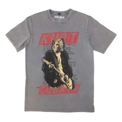 Kurt Cobain Unisex Stone Wash T-shirt: Collage (xx-large) XXL