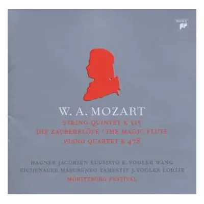 CD Wolfgang Amadeus Mozart: String Quintet K 515 - Die Zauberflöte - Piano Quartet K 478