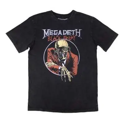 Megadeth Unisex Stone Wash T-shirt: Black Friday (back Print) (xx-large) XXL