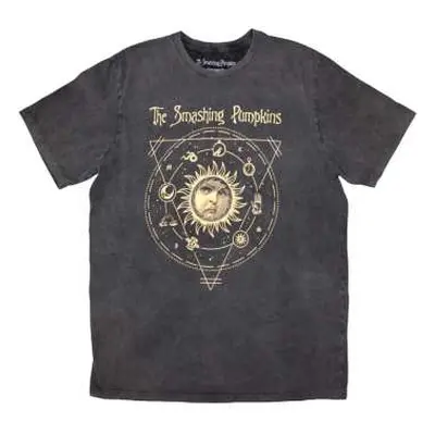 The Smashing Pumpkins Unisex Stone Wash T-shirt: Celestial Sun (large) L