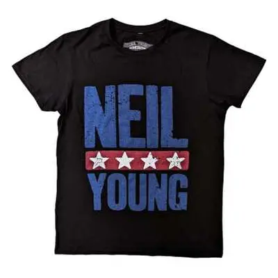 Neil Young Unisex T-shirt: Stars Logo (medium) M