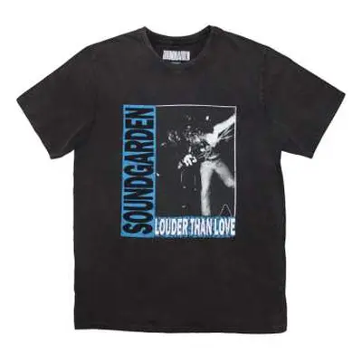 Soundgarden Unisex Stone Wash T-shirt: Louder Than Love (medium) M