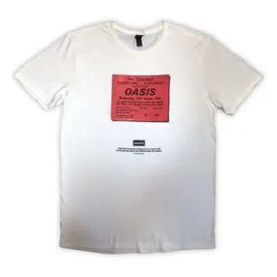 Oasis Unisex T-shirt: Definitely Maybe Ticket Stub (small) S