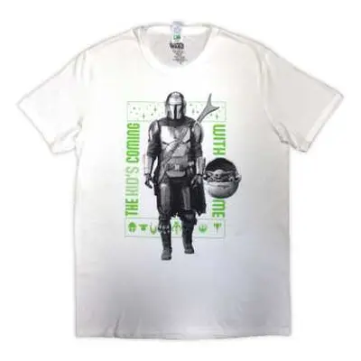 Star Wars Unisex T-shirt: The Mandalorian Kid's Coming With Me (medium) M