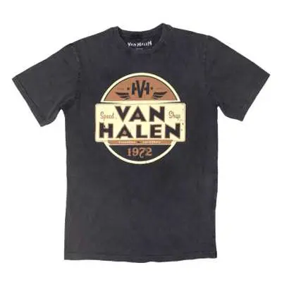 Van Halen Unisex Stone Wash T-shirt: Speed Shop (small) S