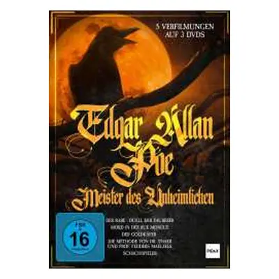 CD/3DVD Various: Edgar Allan Poe - Meister Des Unheimlichen (5 Filme Auf 3 Dvds)