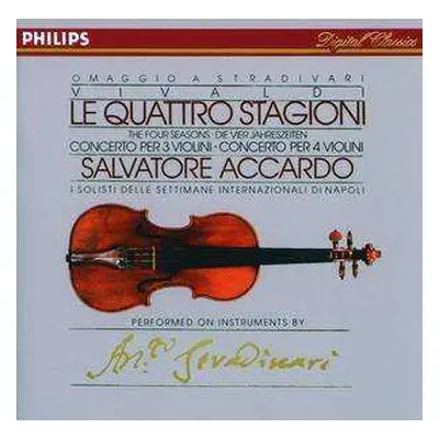 CD Antonio Vivaldi: Le Quattro Stagioni, Concertos For 3 & 4 Violins