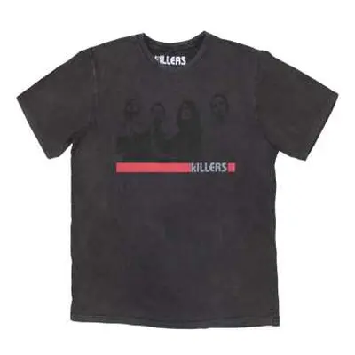 The Killers Unisex Stone Wash T-shirt: Band Photo Mono (xx-large) XXL