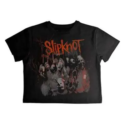 Slipknot Ladies Crop Top: Ouija Belt (back Print) (small) S