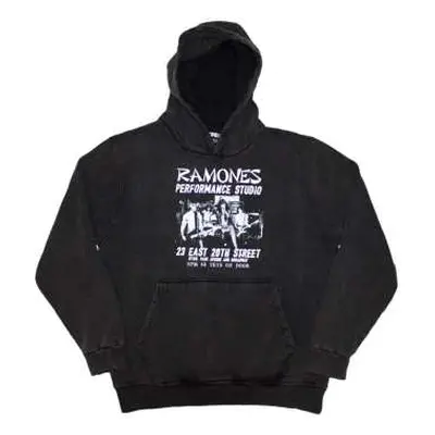 Ramones Unisex Pullover Hoodie: East Village (wash Collection) (medium) M