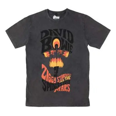 David Bowie Unisex Stone Wash T-shirt: Ziggy Stardust (medium) M