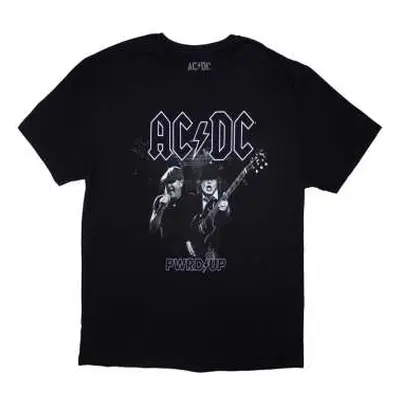 Ac/dc Unisex T-shirt: Pwrd-up B&w Photo (ex-tour) (x-large) XL