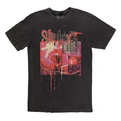 Slipknot Unisex Stone Wash T-shirt: The End, So Far Barcode (back Print) (medium) M