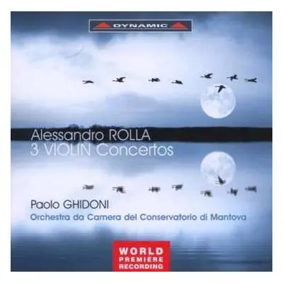 CD Alessandro Rolla: 3 Violin Concertos