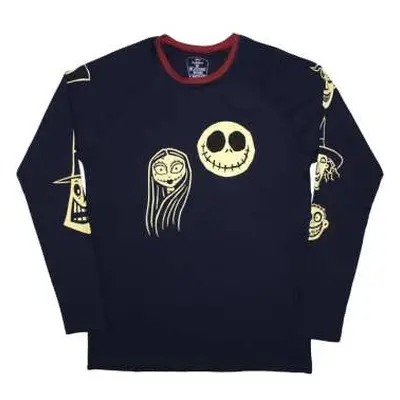 The Nightmare Before Christmas Unisex Long Sleeve T-shirt: Faces Aop (embellished) (medium) M