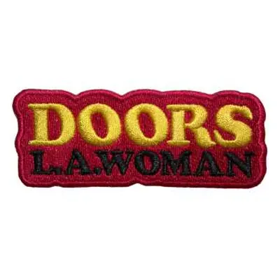 The Doors Woven Patch: La Woman Text Logo On Red (standard) Standard