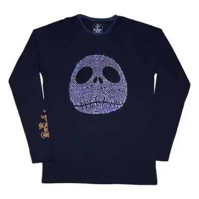 The Nightmare Before Christmas Unisex Long Sleeve T-shirt: Rhinestone Jack (embellished) (large)