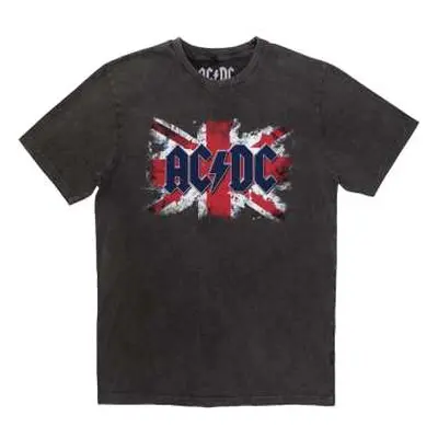 Ac/dc Unisex Stone Wash T-shirt: Flag (small) S