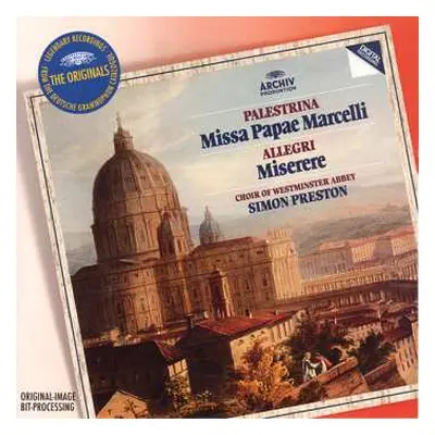 CD Gregorio Allegri: Palestrina: Missa Papae Marcelli / Allegri: Miserere