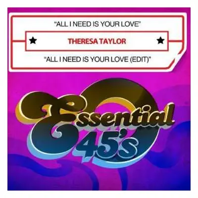 CD Theresa Taylor: All I Need Is Your Love