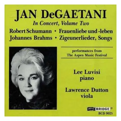 CD Jan DeGaetani: In Concert, Volume Two