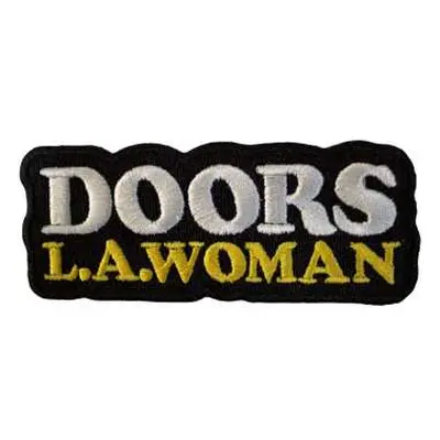 The Doors Woven Patch: La Woman Text Logo On Black (standard) Standard