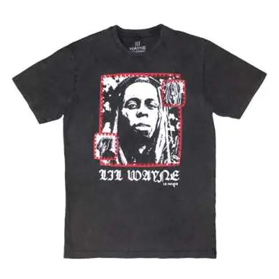 Lil Wayne Unisex Stone Wash T-shirt: Mono Photo (xx-large) XXL