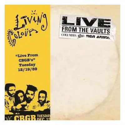 2LP Living Colour: "Live From CBGB's" Tuesday 12/19/89