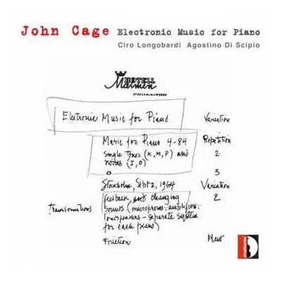 CD John Cage: Electronic Music For Piano